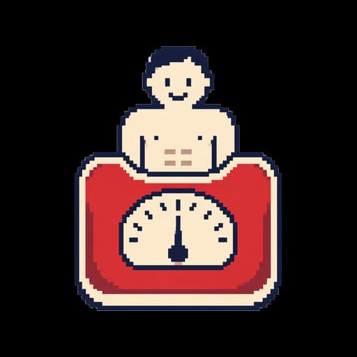 체중계 위에 선 사람
