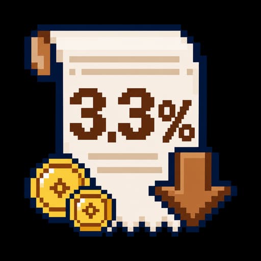 3.3% 원천징수 영수증과 금화